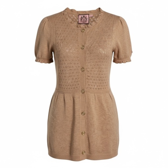 Juicy Couture Sweaters - Vintage Juicy Couture Brown Short Sleeve Cardigan